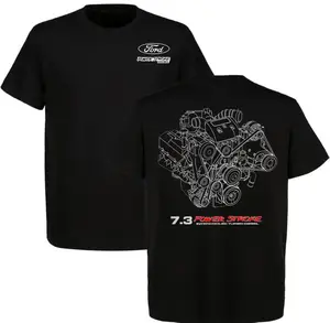 TikTok Shop Deals 7.3L Ford Powerstroke Turbo Diesel Graphic T-Shirt (Viral), summer outfits, truck enthusiast streetwear