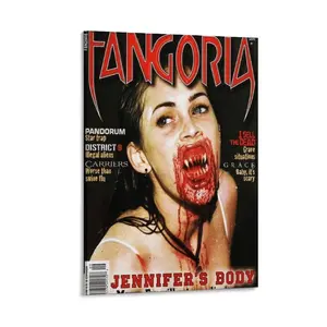 [UNFRAMED]  Cult Horror Must-Have! Jennifer's Body Poster  Megan Fox Horror Art  Gothic Dark Vibe Decor  Man CaveGirls Room Wall Art  Y2K Horror Nostalgia  Spooky Aesthetic Print