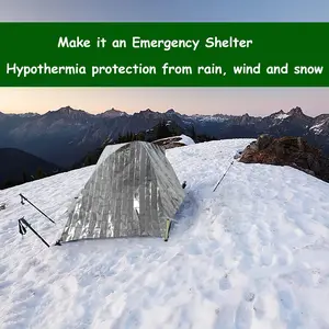 Outdoor Emergency Insulation Blanket, Dual-Sided Pe Aluminum Film, Hiking Wilderness Survival, Temperature Locking Blanket, Portable Camping Frost Protection First Aid Blanket
