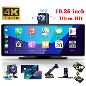 2026 10.26-inch Wireless Portable Carplay & Android Auto Smart Screen for Car, Car Audio Receivers, Vertical Screen GPS Navigation, Bluetooth,Magnetic Holder