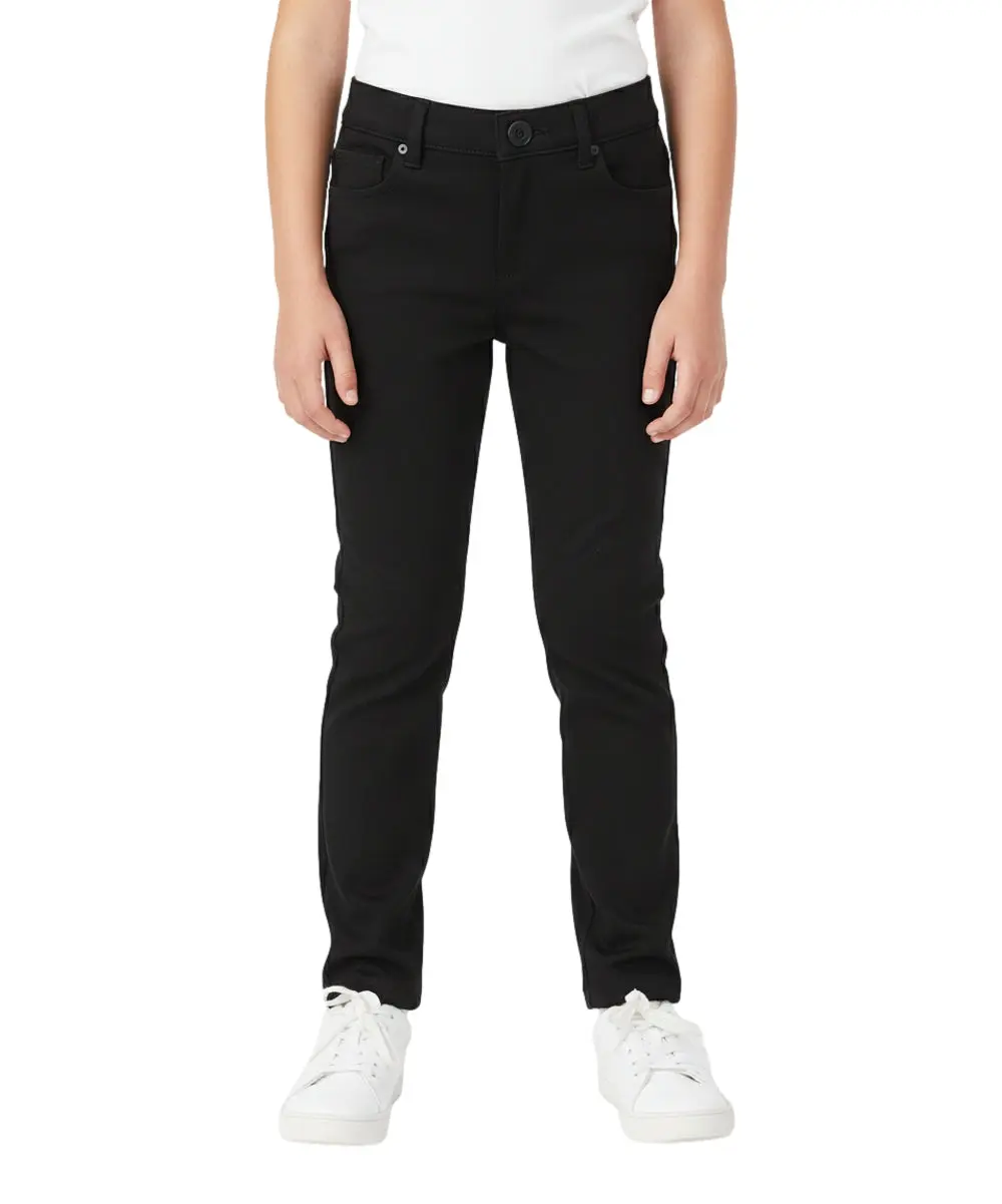 Girl Black Premium Stretch Pants Everyday Wear or Uniform  Regular and Plus/Half Sizes 4-16.5 GU06