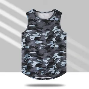 Men's Summer Sleeveless Hooded Vest Sports Fashion Versatile Camouflage Vest