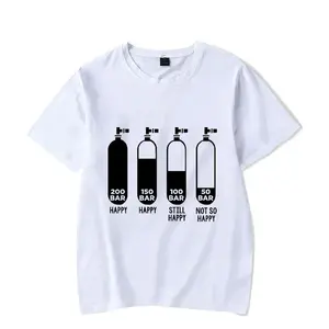 Diver 200 Bar Funny T Shirts Men Summer Luminous Harajuku Short Sleeve Streetwear Tops Oversized Heartbeat Scuba Diving Men Tees Casual Cotton