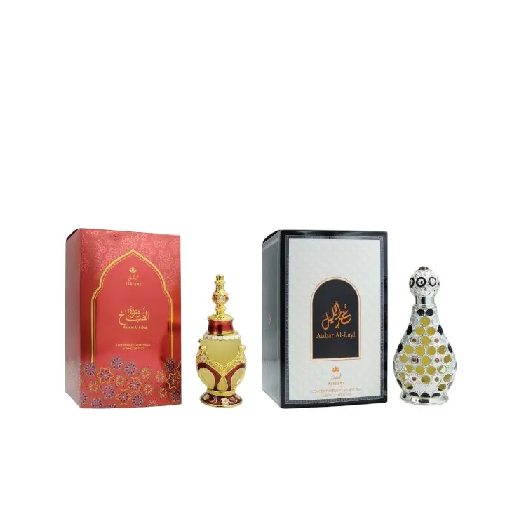 Zakat Parfums | Wardat Al Sabah & Anbar Al Layl Bundle | Pure Concentrated Oils | 20 ML - 0.67 oz Per Bottle | Tropical - Sweet - Vanilla - Cinnamon Notes