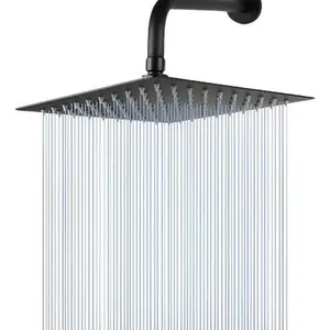 8 Inch Square Stainless Steel Rain Shower Head, Large Rainfall Shower Head with Filter, Bathroom Shower Equipment for Home Use, Bathroom Supplies