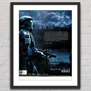 Halo 3 ODST Game Posters Sci-fi Video Games Premium Wall Art Poster Unframed HD Print Home Office Decor Unique Trendy Gift