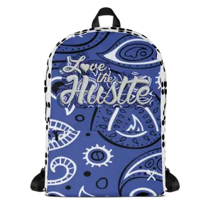 Love The Hustle Bandana Backpack, Blue Tops