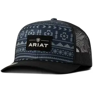 Ariat Unisex Southwestern Navy Mesh Back Snapback Hats