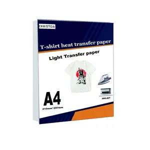 20 Sheets Heat Transfer Paper A4 Transfer Paper Printable Paper Inkjet Printer Paper For T-Shirts Light Fabrics G HEAT