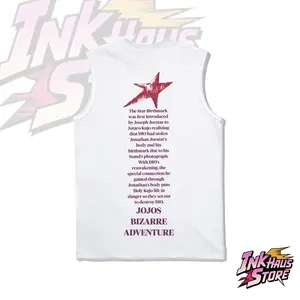 JJBA jojo Star Mark Sleeveless Cotton Unisex Tank Top