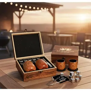 Oak Cup,Handcrafted Charred Bourbon Glasses - Natural Insulation Whiskey Tumblers With Ready, Collector Wood Grain - Christmas Gift For Home Bar Enthusiasts