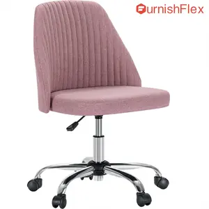FurnishFlex Cute Desk Chair Armless Modern Fabric Home Office Desk Chairs with Wheels FurnishFlex Cute Desk Chair Armless Modern Fabric Home Office Desk Chairs with Wheels