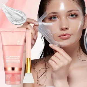 Collagen Peel-Off Mask, Nighttime Skincare, Includes Brush for Even Application, Dense Collagen Repair, Revitalize Skin Overnight