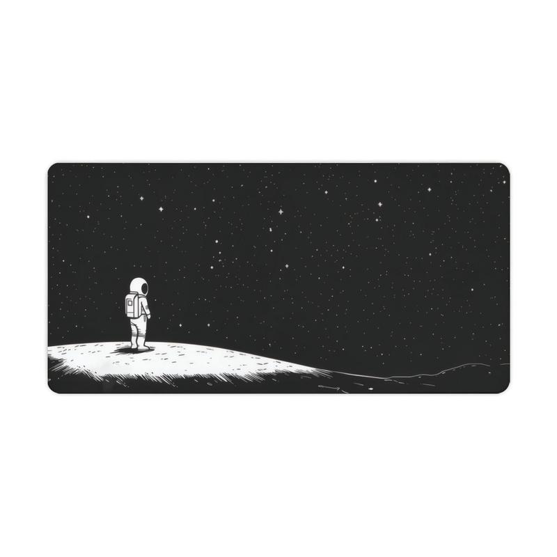 Astronaut Pattern Mouse Pad, Non slip Washable Rubber Base Thick & Comfortable Desk Mat for Laptops, Keyboards & Office Use