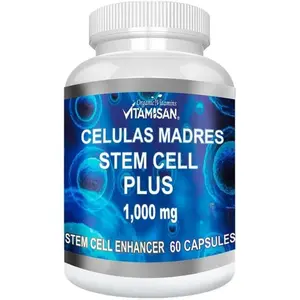 Vitamisan Celulas Madres 60 Capsules 1000 mg Aphanizomenon Flos-aquae Blue Green Algae AFA Stem Natural Cell Enhancer Organic Healthcare celula madre Supplement Dietary Fitness Made in USA