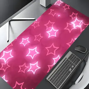 Star Pattern Mouse Pad, Large Gaming Mouse Pad, Aesthetic Desktop Decoration Protection Pad, Non-slip Work Pad, Suitable for Laptop, Desktop Computer Games