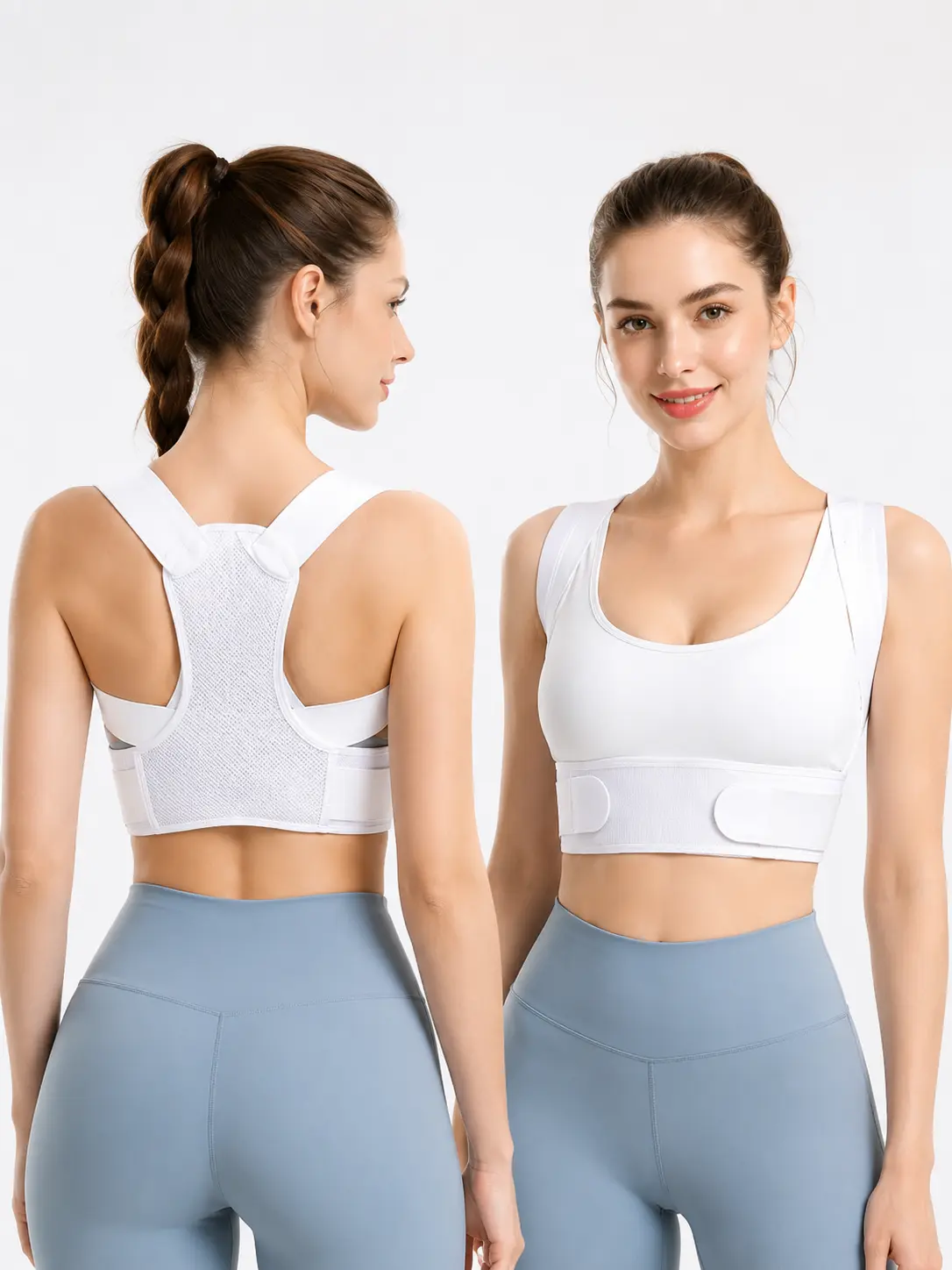 Posture Corrector Back Brace, Adjustable Breathable Back Support Belt, Anti-Hunch Posture Aligner for Men, Women & Teens, Daily Healthcare & Training Gear