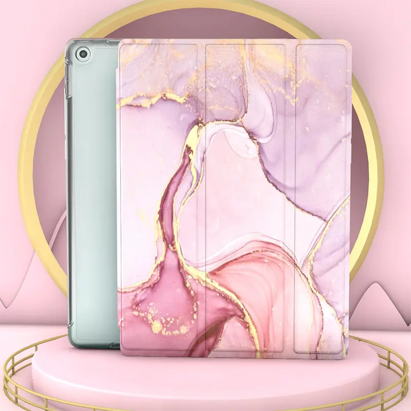 Shockproof iPad Case for 10th Gen iPad 10 & iPad Air 2022/5 - Silver/Pink Deco Design | Protective & Stylish Cover