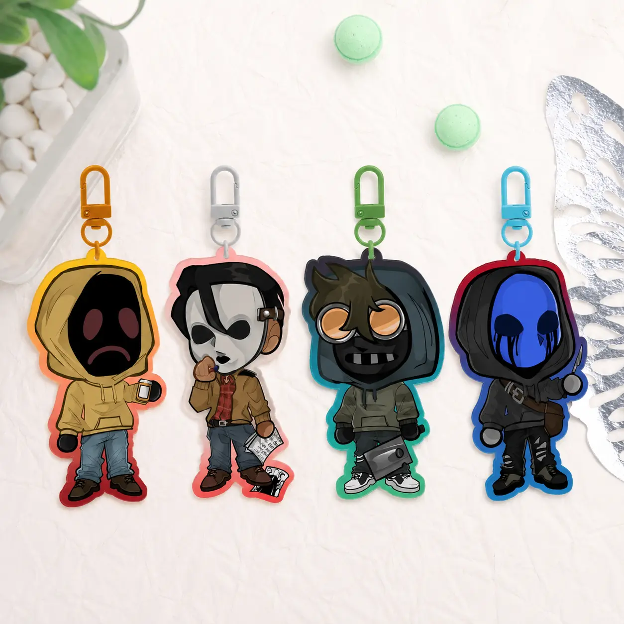 Creepypasta Eyeless Jack, Ticci Toby, Masky, Hoodie Keychains - Cute, Durable, And Perfect For Bags, Keys, Or Gifts. Great For Daily Use Or As Thoughtful Little Gifts For Your Friends And Yourself.