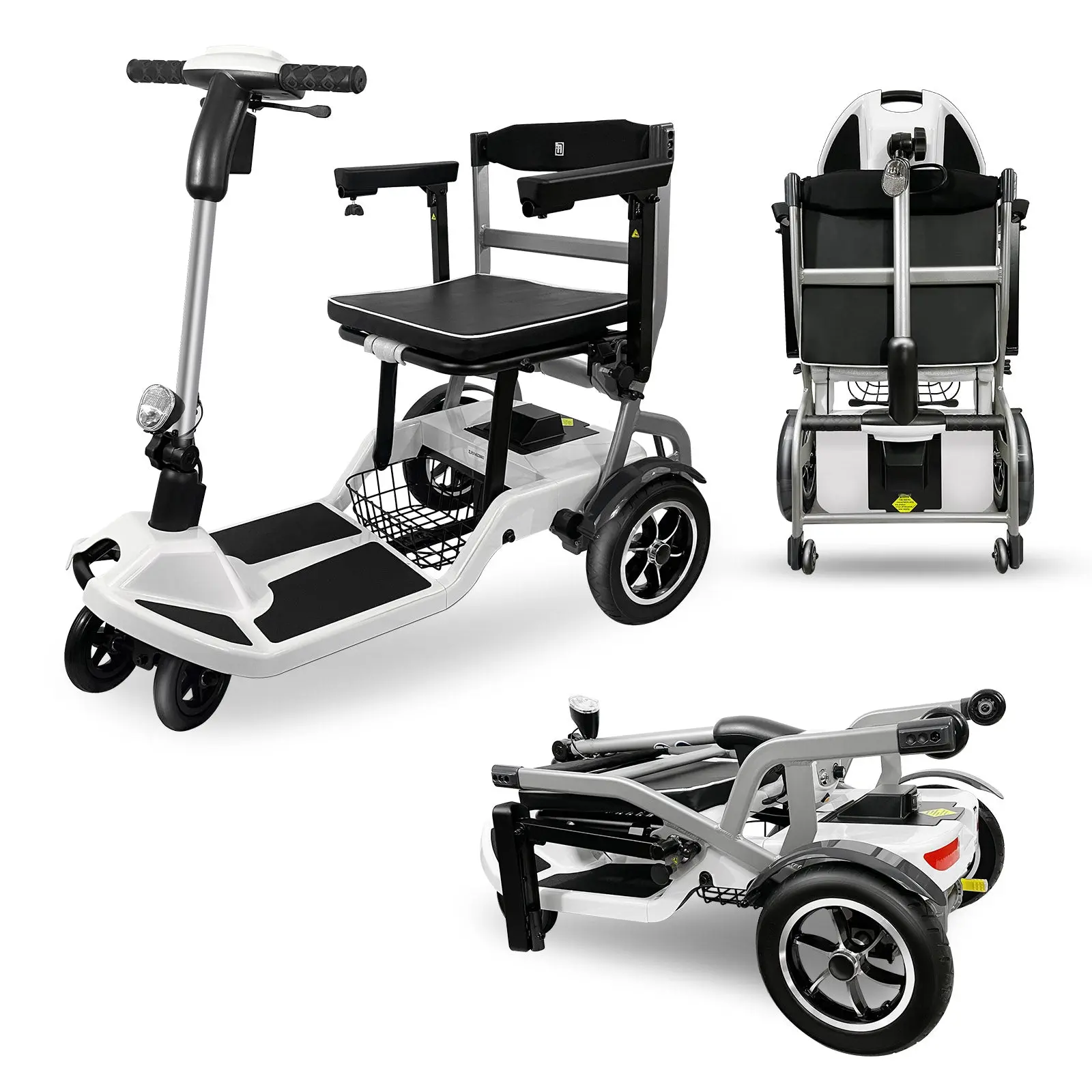 ZiiLIF-R3b Ultra Lightweight Folding Mobility Scooter for Travel Senior/Adult - Warranty Covered and Airlines Approved