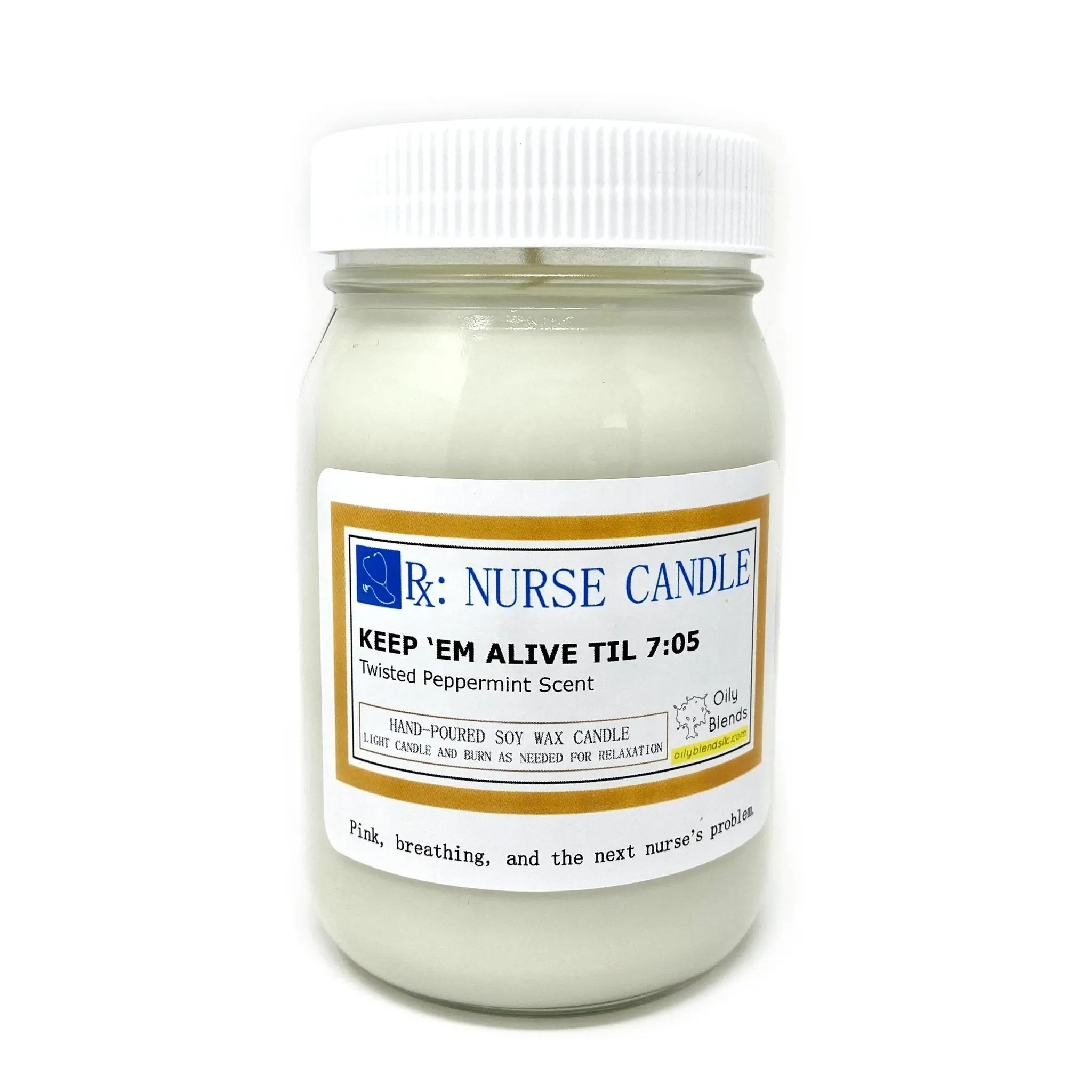 Jumbo Nurse Candles - 100 Hour Burn Time Soy Wax Candles