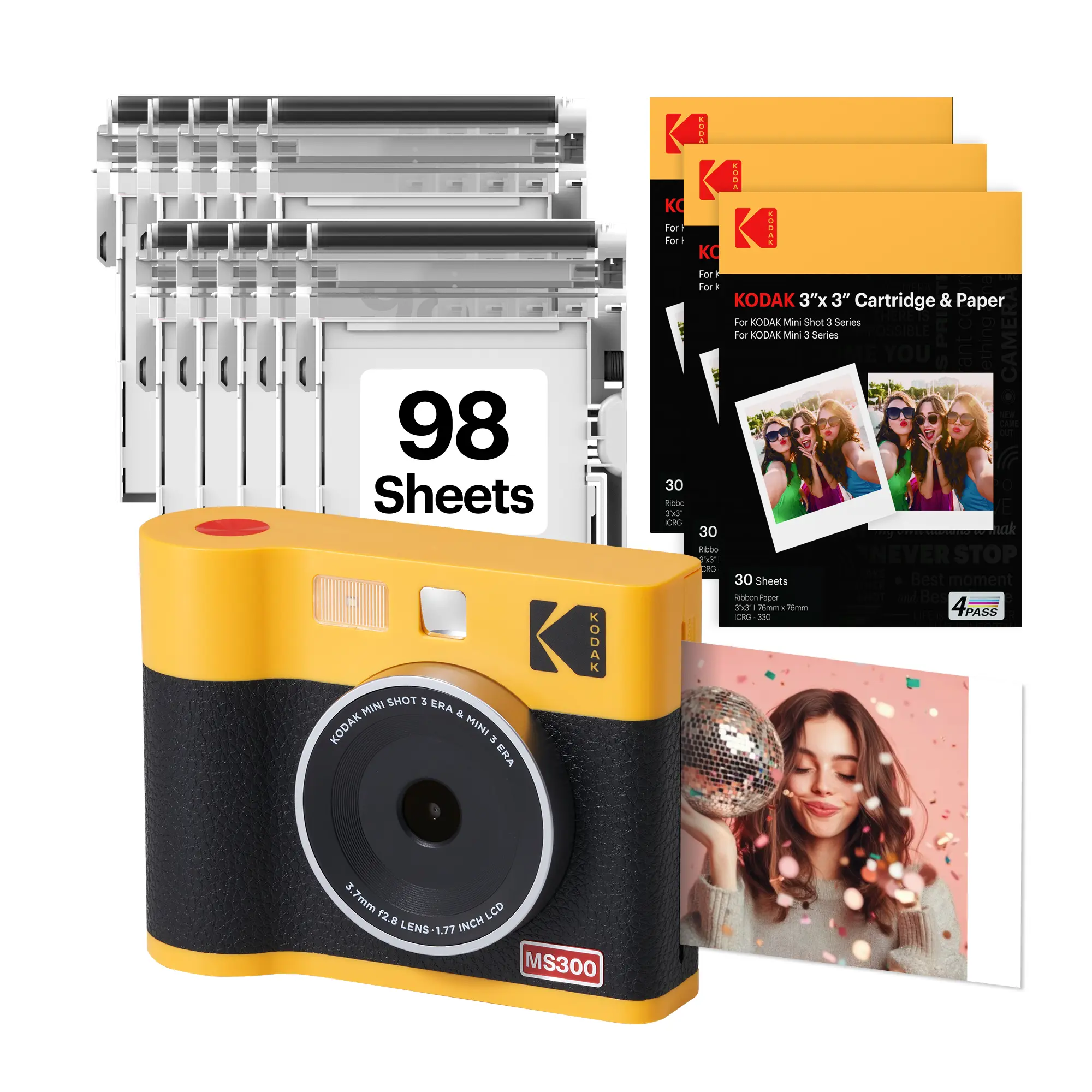 [LIVE] KODAK Mini Shot 3 ERA Camera + 98 Prints Bundle
