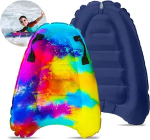 JAMBO Inflatable Surf Body Board with Handles – 1 Pack