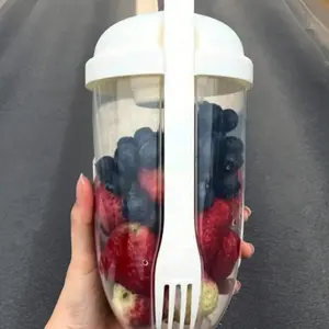 1 pc White Mason can salad mixer, oatmeal cup with spoon and lid, low-fat milk and yogurt cup, portable weight loss cup for healthy lifestyle, suitable for women's use