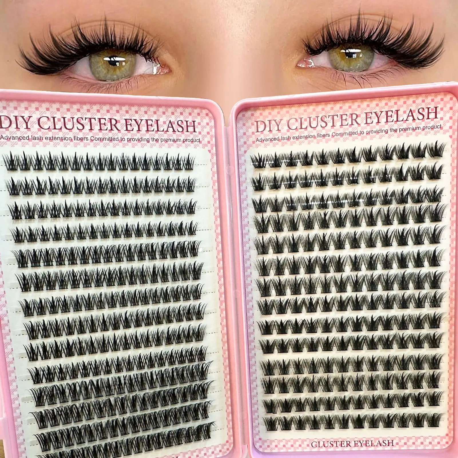 400 Piece False Eyelash Extension Kit, High Capacity Individual Cluster ...