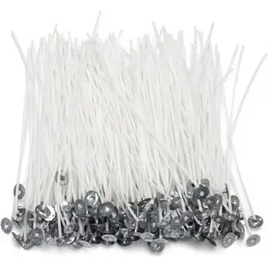 160 count Candle Wick, Low  6 Inch Pre-Waxed  Wick with Tabs,   Core for Candle Making, Soy Candle DIY