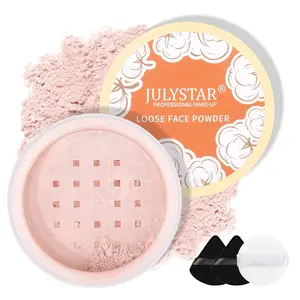 FREEORR Pink Setting Loose Face Powder, Oil Control Minimizes Pore, Loose Baking Pink Setting Powder with Triangle Puff, Soft Focus Pink Setting Powder, Matte Flawless Finish,8g 02 Pink Complexion