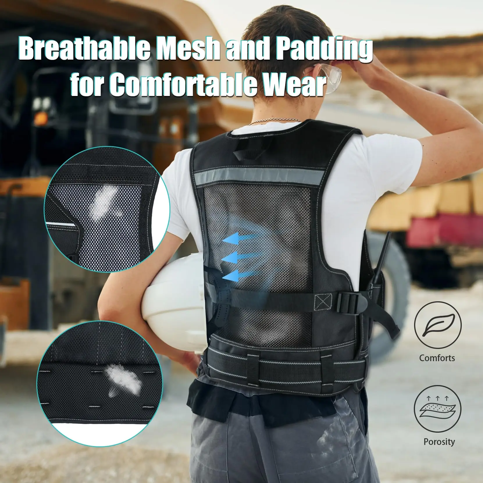 レア！MULCH POCKET MESH TOOL VEST MELOTOUGH Tool Vest for Men with Pouches and Belt, Adjustable