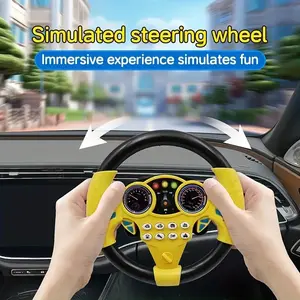 360 degree rotating multifunctional steering wheel suction cup toy for children's early education, simulating driving pleasure for children, with real car sound effects,  and a puzzle gift for babies.boys gifts,toys for girl,toddler toys,toddler toys