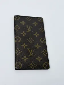 Pre-owned Louis Vuitton Canvas Checkbook Wallet Monogram Porte Chequier Cartes Credit European JE196LV
