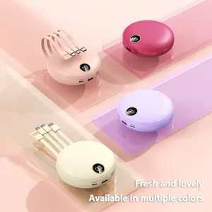 10000mah High Capacity Power Bank, Smart Digital Display, Come with​ Cables, Dual Input Ports, USB Output, for Apple, Huawei, Samsung Phones