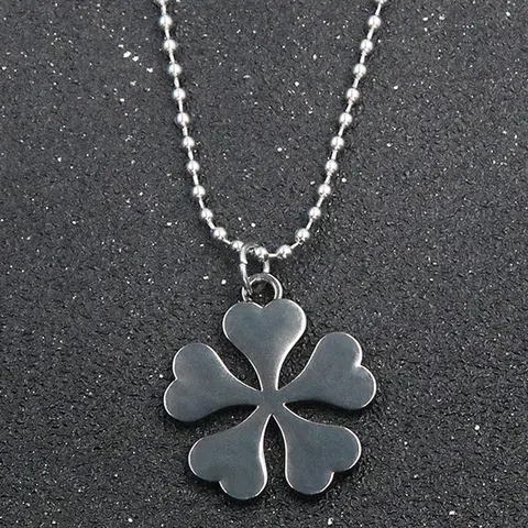 Five Leaf Clover Design Pendant Necklace for Women & Girls, Fashion Jewelry for Party, Daily Clothing Decor, Fashionable Accessory, Trendy All-match & Exquisite Jewelry for Birthday Gift, Heart Shaped Necklace, Decorative Necklace