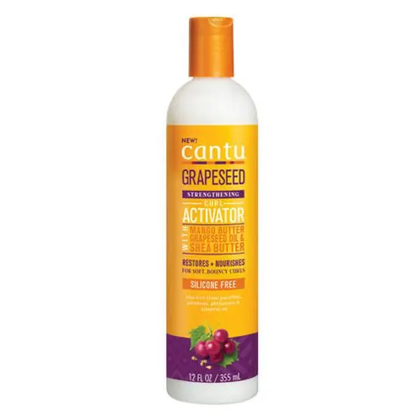 Grapeseed Curl Enhancing Cream Mousse & Gel, Hydrating Anti-Frizz Styling Moisturizer for Defined Curls, Shea Butter & Olive Oil Infused Haircare, 12 oz, Curl Cream Mousse & Gel