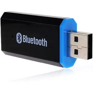 KDO USB Bluetooth Adapter, Bluetooth USB Audio Receiver Wireless Adapter for Home/Car Stereo System, Portable Speakers with AUX in & 3.5mm Cable (Black)
