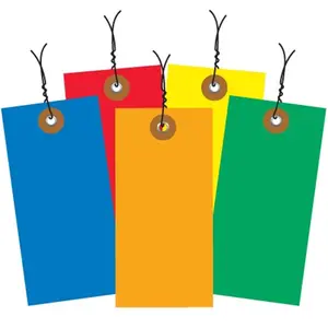 Tyvek  3.25 x 1.625 in. Red Pre-Wired Shipping Tag, 100 Per Case