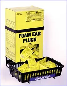 RackEm Racks Plastic Ear Plug Dispenser Box Organiser with Anti-Spill Tray and Strap