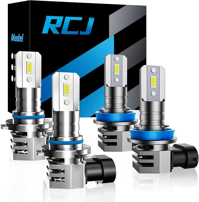 RCJ 2007-2018 Nissan Altima H11 LED Headlight Combo  High & Low Beam | Plug & Play   6000K CoolWhite 32000LM Pack of 4