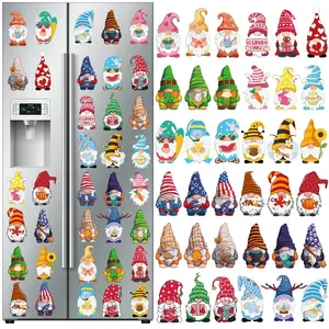 Easter Magnetic Gnomes Stickers Cute Gnome Decor Holiday Fridge Magnets Stickers Gnomes Decorations Seasonal Gnome Magnetic Decorations for Home Kitchen Locker Garage Door Car Fridge Mailbox