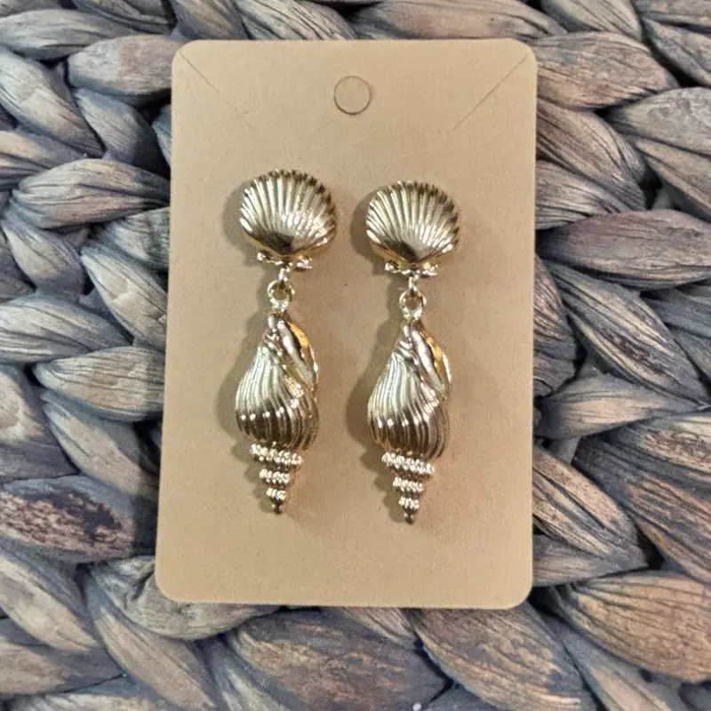 Sandy seashell earrings