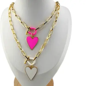 Lock & Love Necklace 16-inch Gold-Filled Chain with 2-inch Extender Horseshoe Carabiner Closure Removable Charm Design for Everyday Luxury Exquisite Jewelry Gift Dainty Layering Jewelry