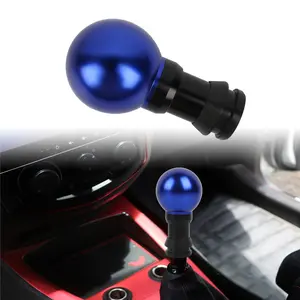 Brand New Universal JDM Blue Round Ball Aluminum Automatic Gear Shift Knob Shifter