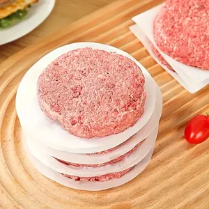 50 Pcs Hamburger Patty Isolation Paper for Food Special Anti-stick Silicone Oil Paper for Separating Burgers, Cookies & Other Foods When Storing, Freezing, Kitchen Gadgets, Kitchen Stuff, Kitchen Accessories, Home Kitchen Supplies for Restaurant