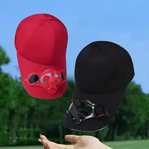 Solar Powered LED Baseball Cap with Fan, Adjustable for Sports and Parties, Ideal Camping Accessory for Outdoor Enthusiasts