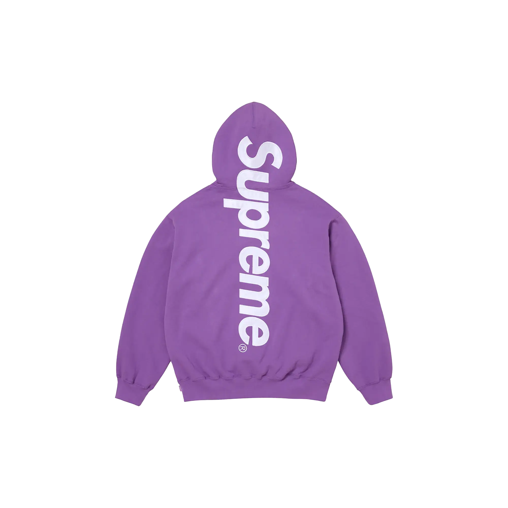 Satin Appliqué Hooded Sweatshirt "FW25 - Violet" SU26129