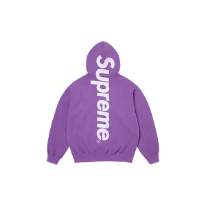 Satin Appliqué Hooded Sweatshirt "FW25 - Violet" SU26129