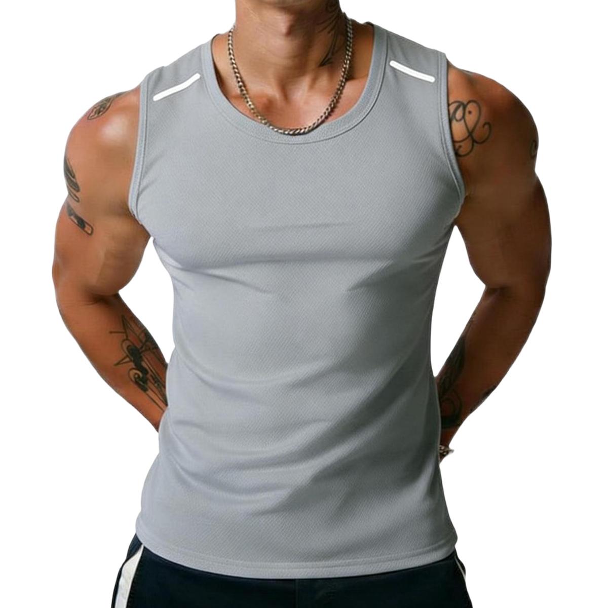 Men’s fitness tank top, casual, soft, sleeveless muscle T-shirt, athletic shirt; men’s crew neck basketball jersey, compression basketball compression shirt, shorts, solid-color sports tank top